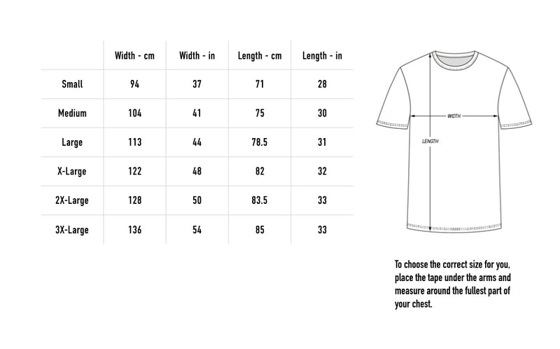 Size chart for I Found Myself Tee - Black